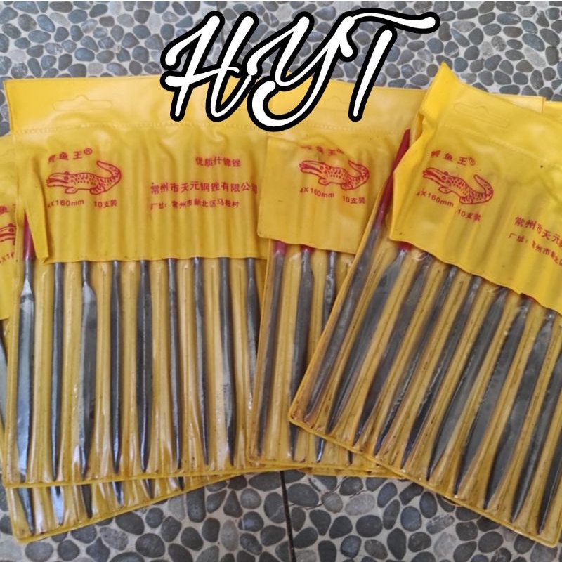 Kikir Besi File Cap Buaya Set 10 Pcs Size 4 x 160 mm kikir set