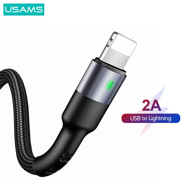 USAMS U26 Kabel Data LED USB Iphone/Type C Fast Charging