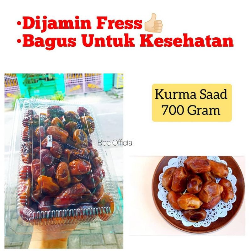 

Kurma Khalas Saad 700 Gram Promo Murah Kurma Daging Enak Kurma Nabi Best Selller Gratis Ongkir Basah