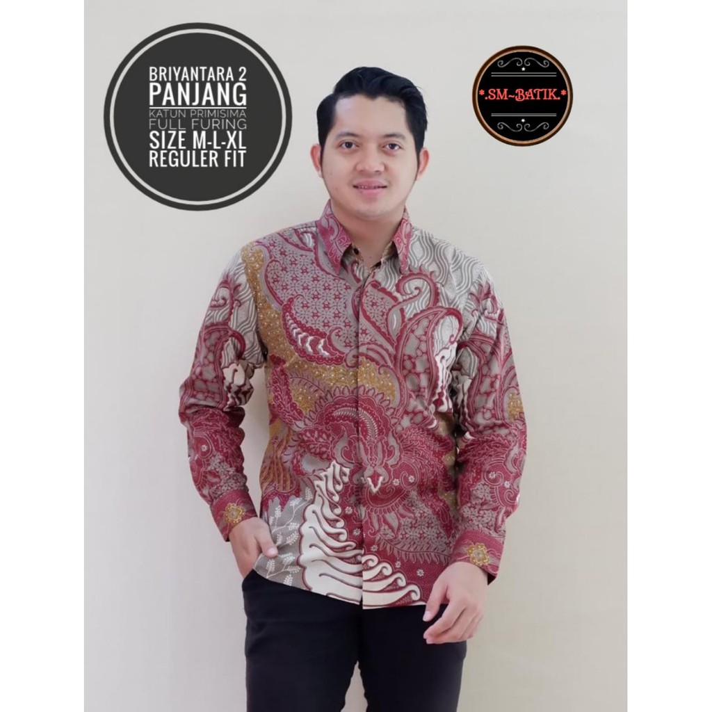 BRIYANTARA SM KEMEJA BATIK SOLO LENGAN PANJANG LAPIS FURING ATASAN BATIK PREMIUM MODERN KATUN HALUS PEKSI IJO NEW PEKSI KUNING PEKSI SELING PEKSI WARNA 5 PERMATA HITAM PRABA PRADANA PRASTOWO PROBOSETO RAJASWA SEJAGAD SEKARTAJI SEMAR PUTIH SUKET SEGORO