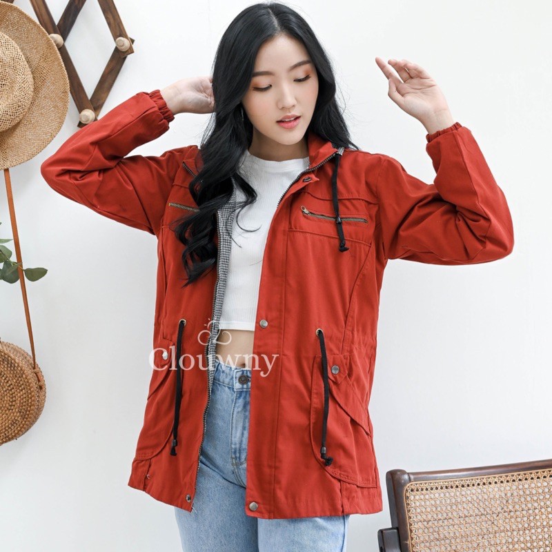 CLOUWNY - Denis Jacket Premium Canvas Twill Jaket Unisex Premium Canvas Outer-Brick-L