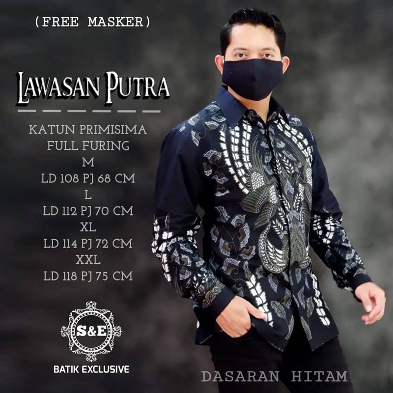 BATIK MODERN LAWASAN PUTRA FULL FURING KATUN HALUS SIZE S-XXXL HIGH QUALITY