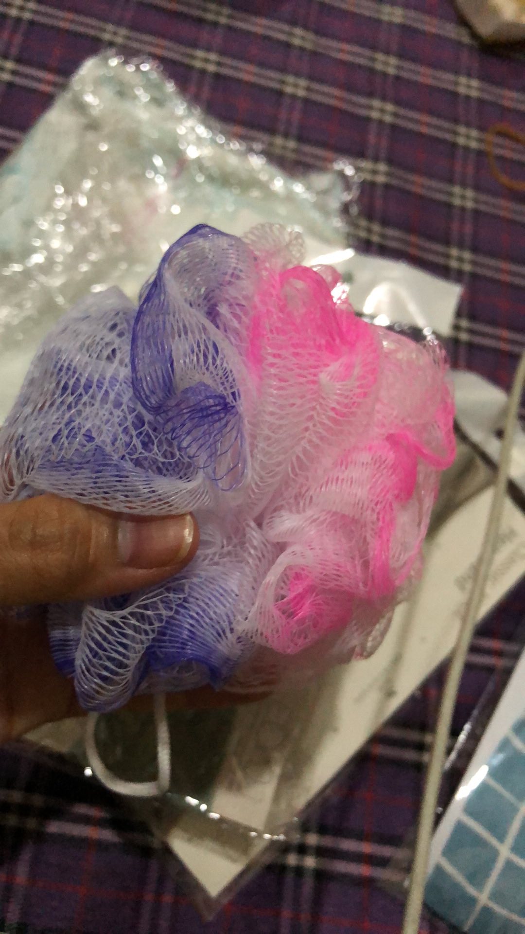Spon Mandi Jaring Shower Gel Warna Random