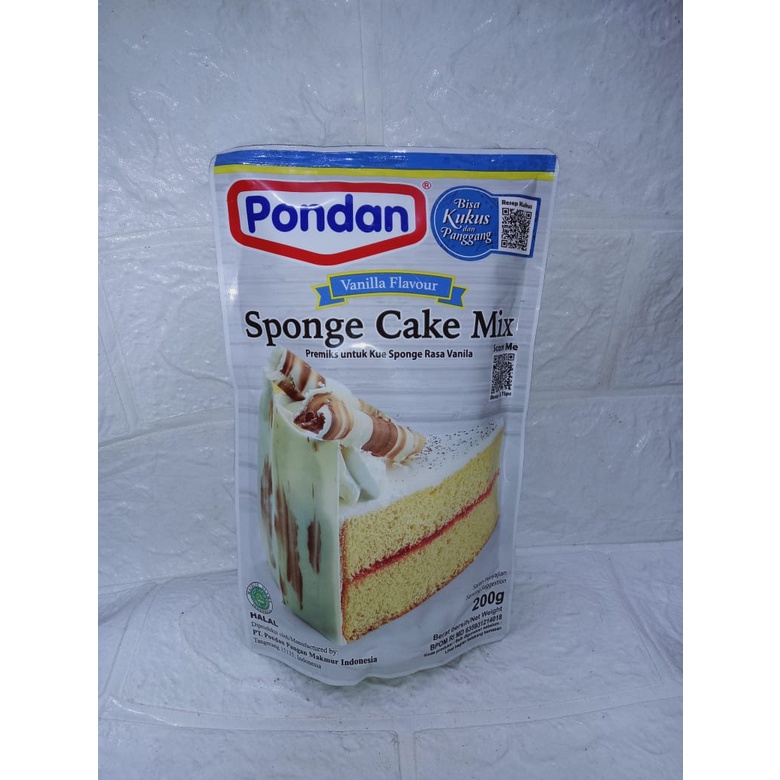 

Pondan Sponge Cake Mix Rasa Vanilla 200gr