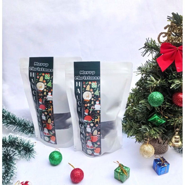 

brownies cookies kemasan pouch | kue kering natal | pernak pernik natal | isian hampers natal