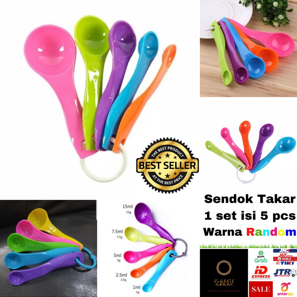 Best Seller Sendok Takar Ukur Measuring Spoon Set Isi 5 Pcs Warna Warni Random nz5Ez8foz1j6ab