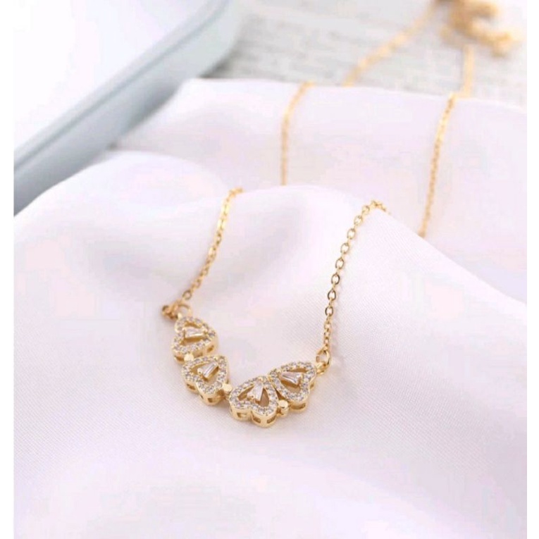 kalung titanium / kalung nuri liontin bisa dua model anti karat anti luntur