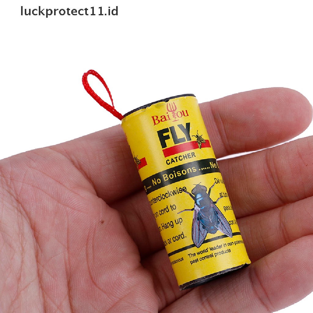 //HG&amp;ID// 4 Rolls Insect Bug Fly Glue Paper Catcher Trap Ribbon Tape Strip Sticky Flies .