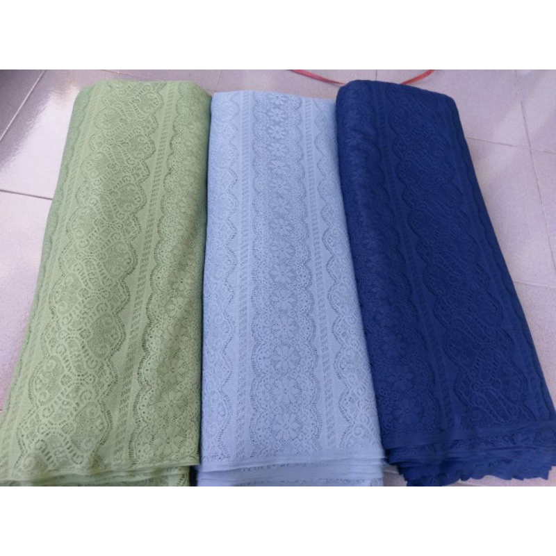 Kain Brokat Meteran / Kain Brukat Motif Salur