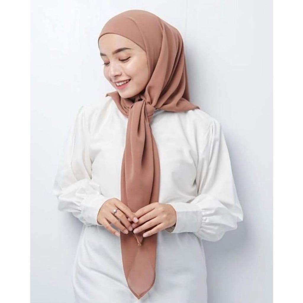 Helen_shop86 Segi Empat Inner  Hijab Segiempat Plus Iner Terbaru  Kerudung Instan Segi4  Jilbab Instant 2in1 Segi Tiga Instan Ceruty Babydoll 2 Layer