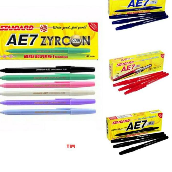 

Terlaris Pulpen Standard AE7 0.5mm / Zyrcon 0.38mm 1 Lusin