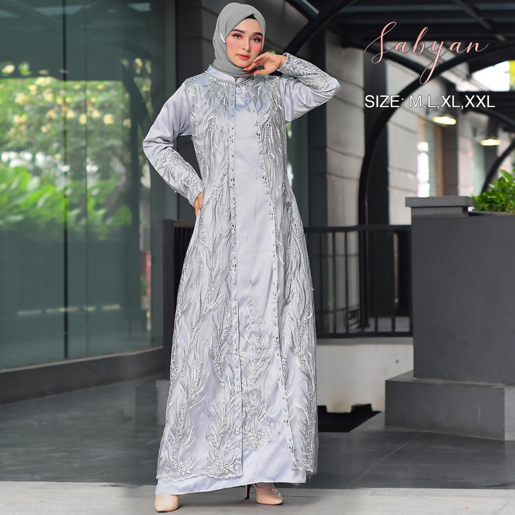 ABAYA TULLE MUTIARA / GAMIS PESTA