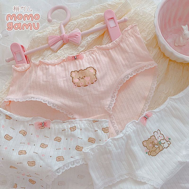 Teddy Party Underwear Set || Momogamu Japanese Cute x Kawaii Lingerie