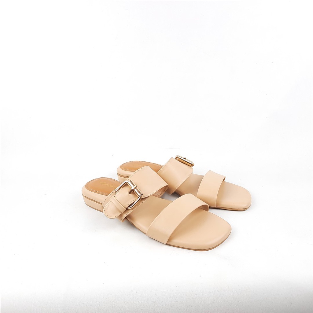 Sandal Flat Wanita Double Buckle Alea kae Aleera 35-41