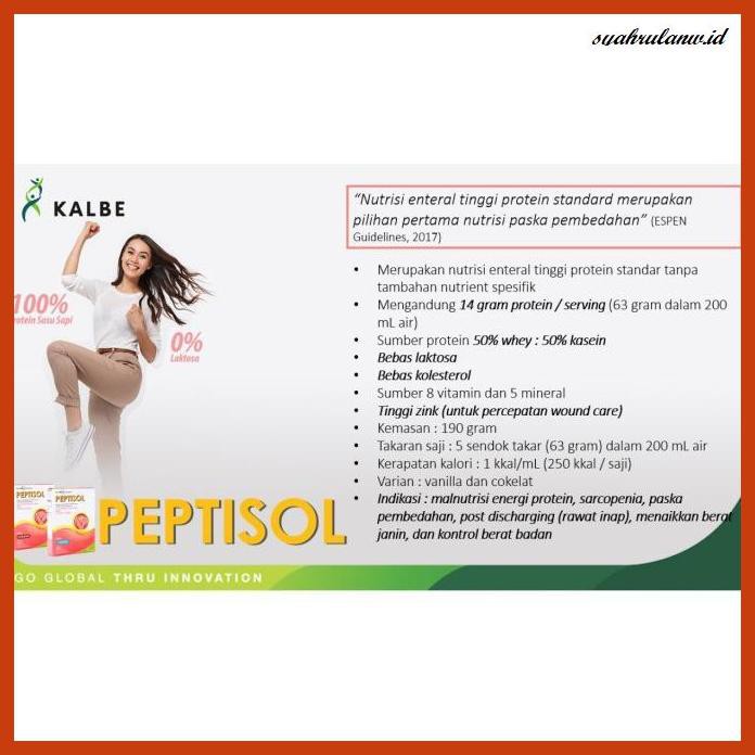 

ISIRTUN- PEPTISOL - VANILLA DAN COKLAT - SUSU DIET KHUSUS - NUTRISI PASCA SAKIT - VANILA -SADA56DGR.