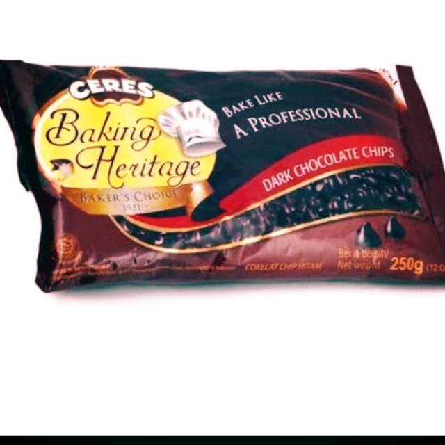 

CERES BAKING HERITAGE DARK CHOCOLATE CHIP 250g