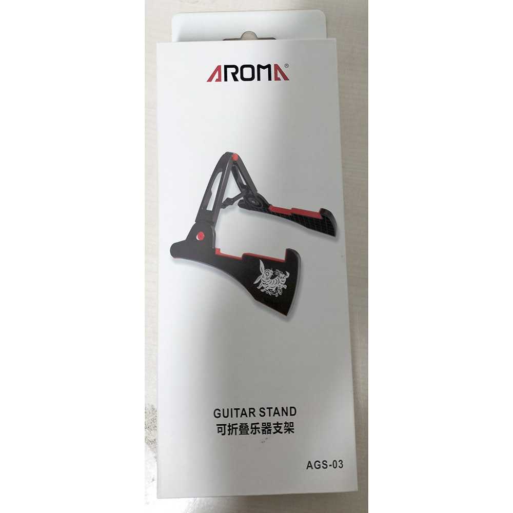 AROMA Stand Gitar Foldable - AGS-03-Hitam