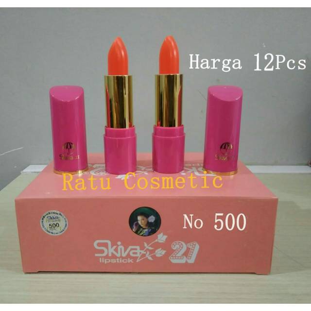 RatuCosmetic12 Lipstik Skiva 21  ( Harga 12Pcs/Kotak )