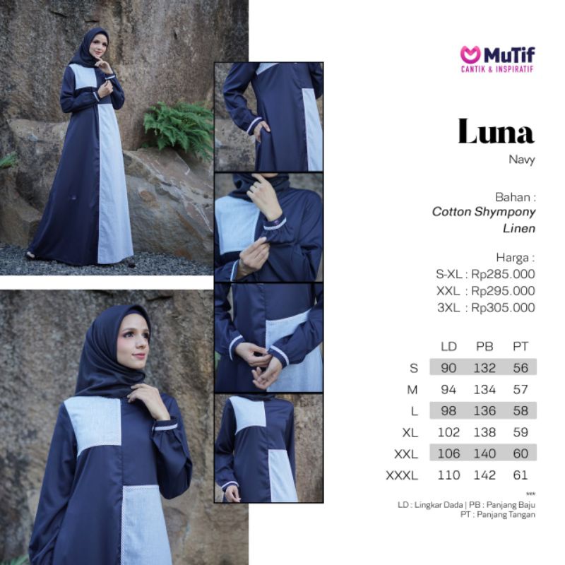 SARIMBIT MUTIF LUNA NAVY GAMIS LUNA KOKO LUCIANO LAURA LENDRA