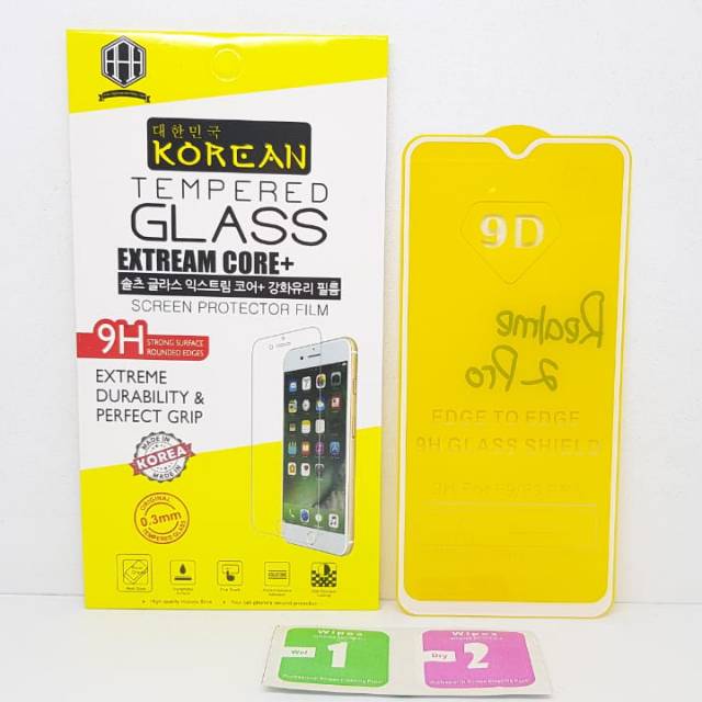 KOREAN Tempered Glass Realme 2 Pro 6.3&quot; FULL SCREEN TG 5D Realme 2 Pro FULL GLUE Anti Gores Kaca