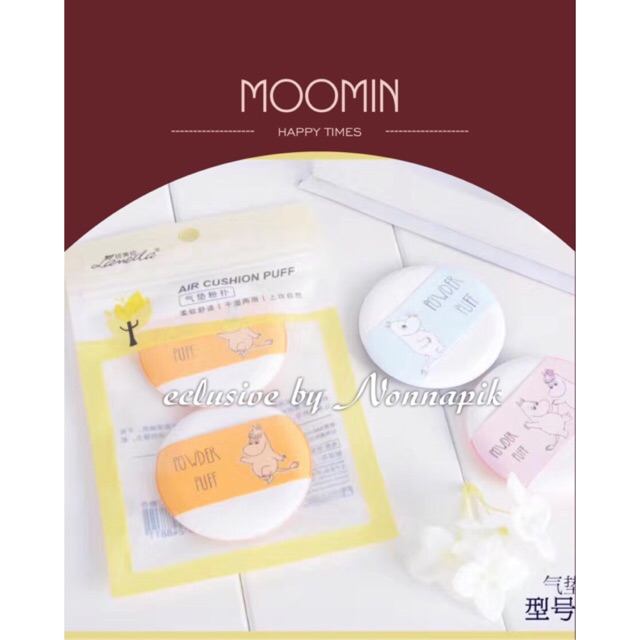 BB CC Liquid Foundation Air Cushion Puff Sponge MOOMIN isi 2pcs