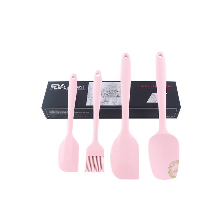 Sutil 1Set isi 4 Pcs Alat Masak Silicone Spatula Silikon Food Grade