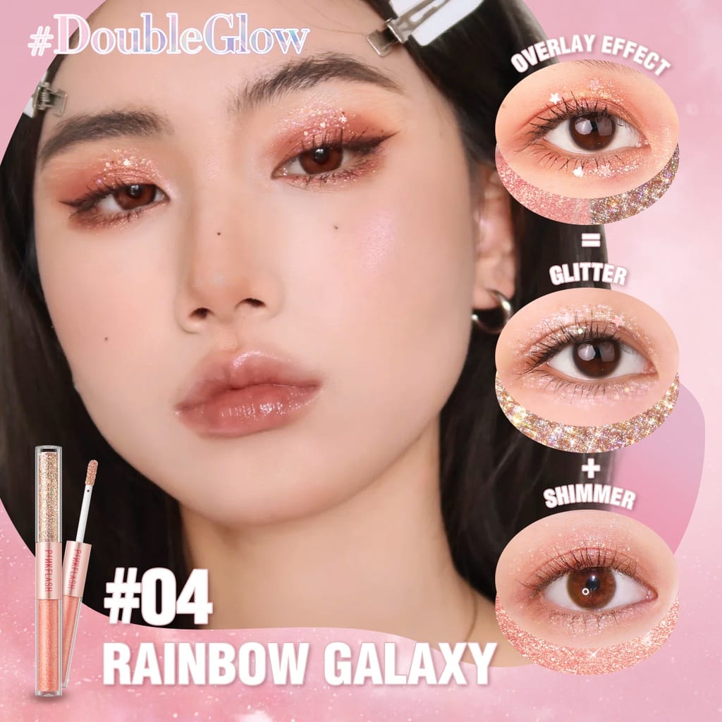 Pinkflash Double Glow 2 in 1 All Glow Liquid Eyeshadow Waterproof Eye Makeup High Pigment Lightweight 3 Colors