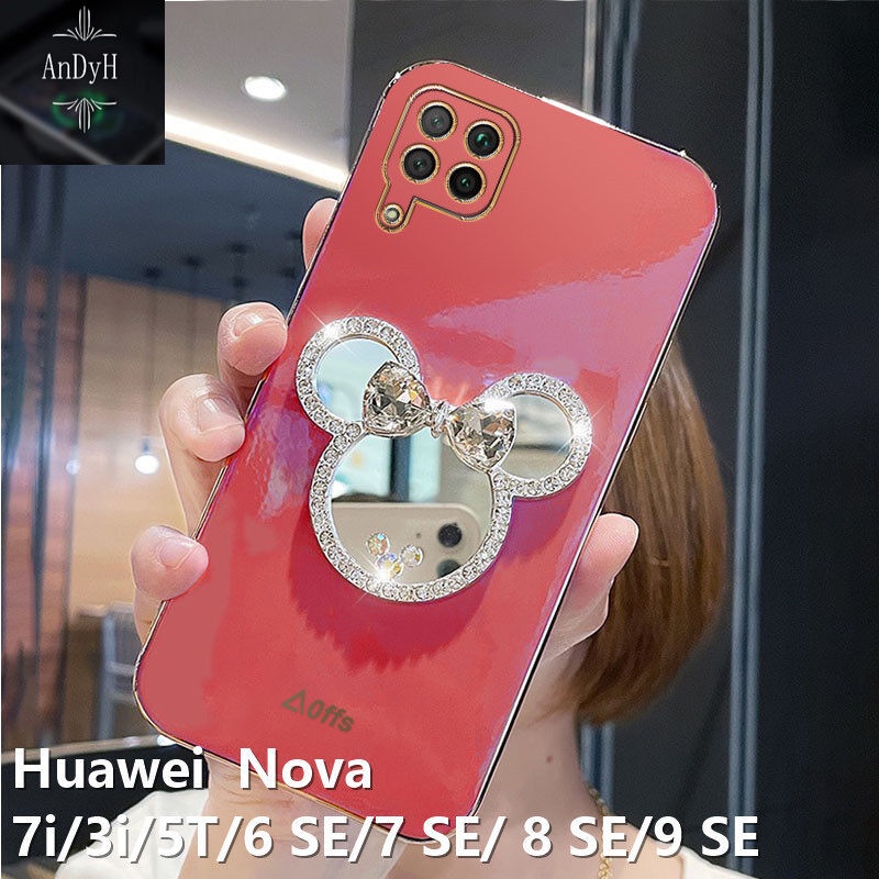 Case Handphone Motif Mickey Mouse Aksen Berlian Untuk Huawei Nova 7i / Nova 3i / Nova 5T / Nova 6 SE / 7 SE / 8 SE / 9 SE