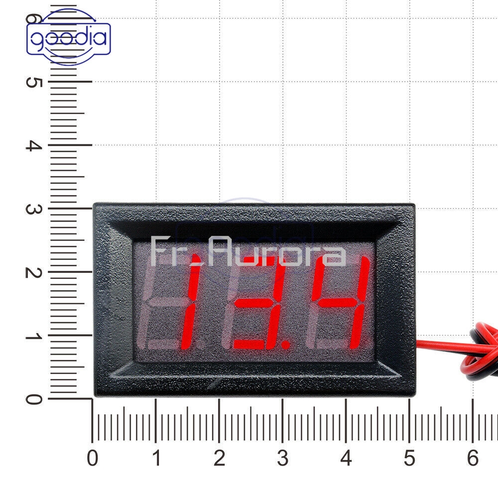 ✈【Fast/COD】✈ 0.56&quot; DC4.5-30V Voltmeter LED Panel Three Digital Display Volt Voltage Meter Red