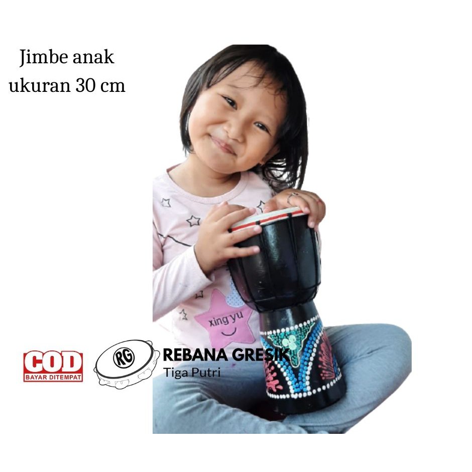 Alat Musik Jimbe / Gendang / Alat Musik Tradisional / Jimbe ukuran 20 cm alat musik anak mainan anak