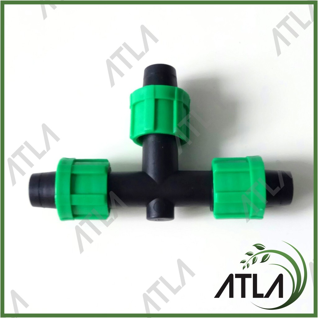 Konektor Tee T Selang Drip Tape Nepel Irigasi Fertigasi Tetes ICT006