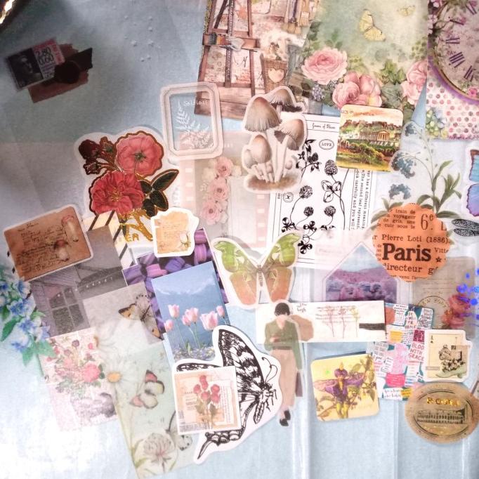 

(BISA COD) Paket stiker mini 50pcs journal kit random NEW Kode 165