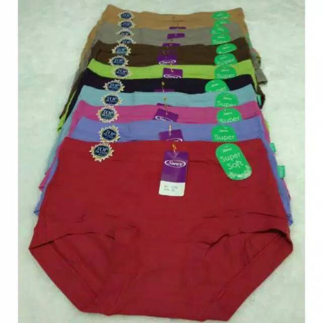 1/2 Lusin CD Sorex SuperSoft 1238 3pcs Celana Dalam Wanita Size M - XXL Berkualitas Nyaman