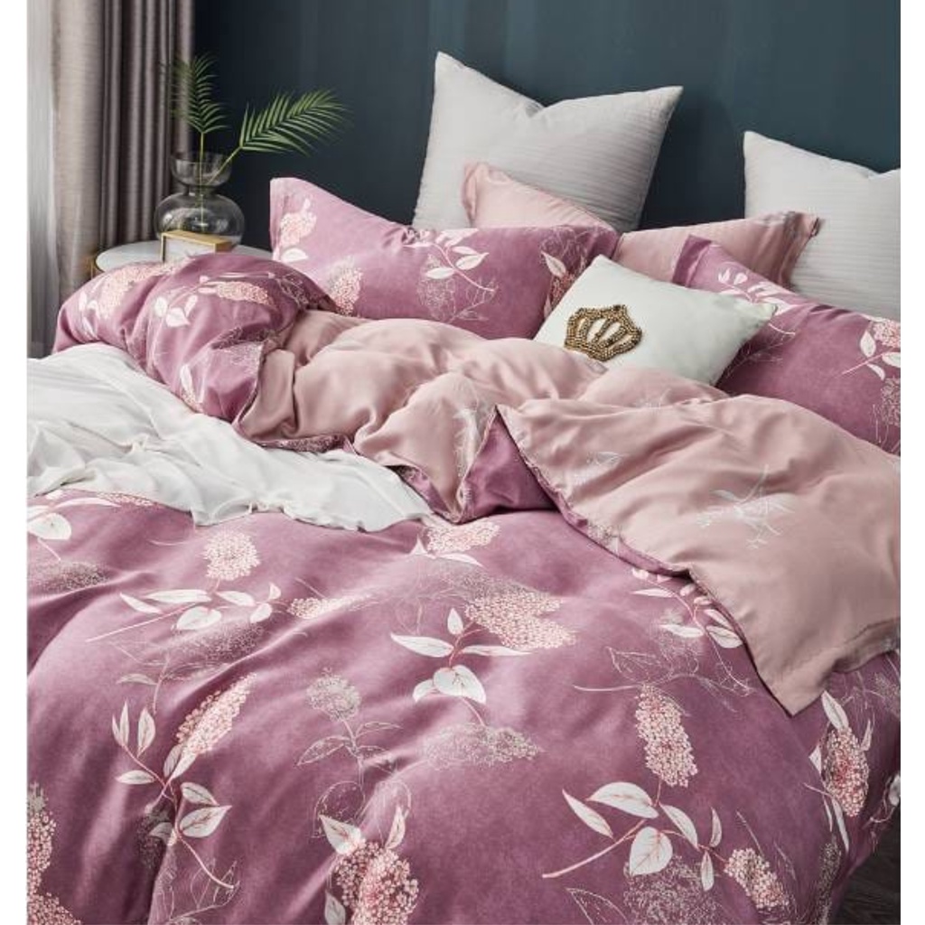 Picasso Sprei Botanic Tencel Red Oeko-Tex® Ungu