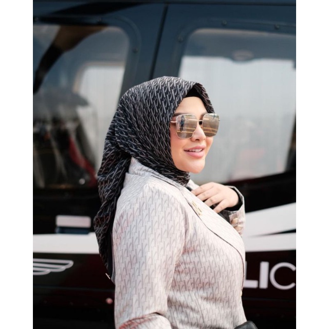 Hijab Segi Empat Motif  Lasercut MS Hijab /kerudung motif terbaru Jilbab Voal motif terlaris Jilbab deeka-Ms 73