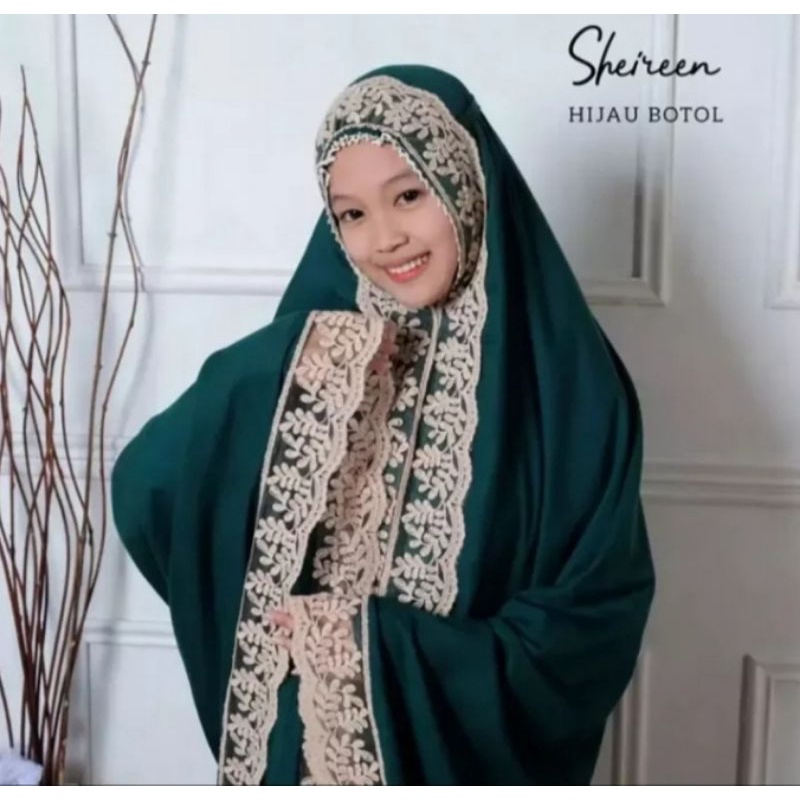 Mukena anak perempuan Shireen  Couple M L XL Tangung Katun Mikro Cantik