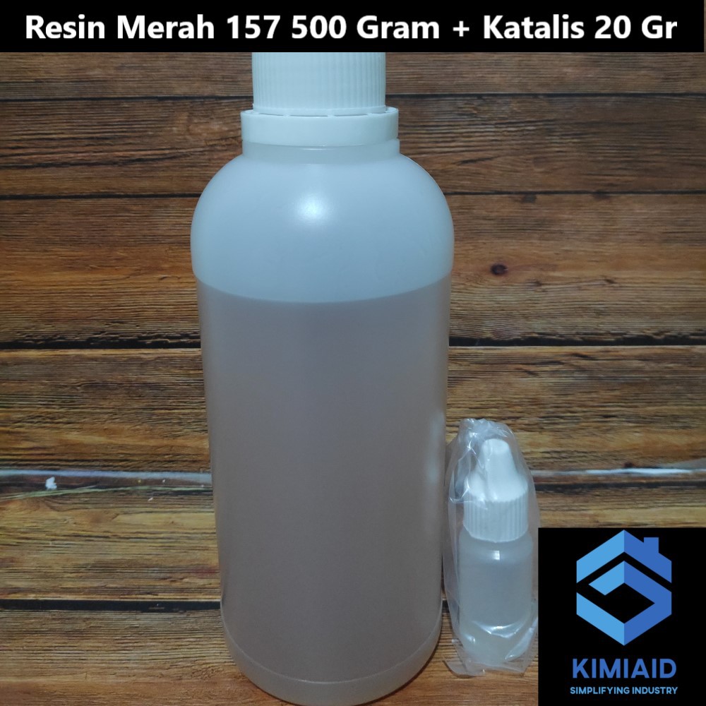 Resin Merah 157 500 Gram + Katalis - Resin Butek 157 - Resin Perahu Kapal - Resin Yukalac SHCP