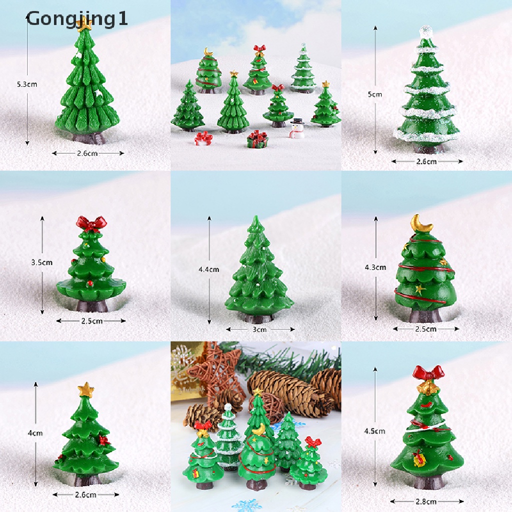 Gongjing1 Miniatur Pohon Natal Bahan Resin Untuk Dekorasi Taman