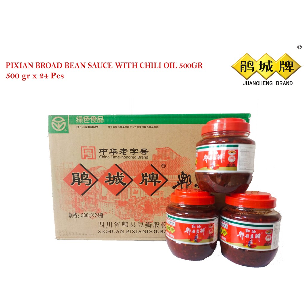 

1 Dus (24pcs) - Juancheng Brand Sambal Minyak Cabe Doubanjiang (500 gram)