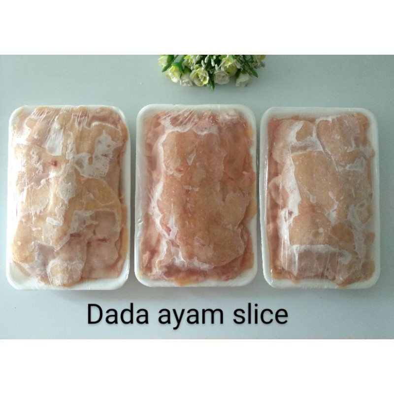 

Dada Ayam Slice 500 Gr, Daging Ayam Slice, Chicken Slice, Daging Ayam Iris Tipis