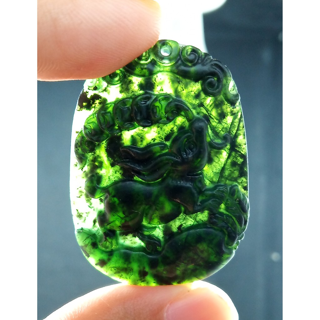 BATU GIOK UKIR BABI ASLI