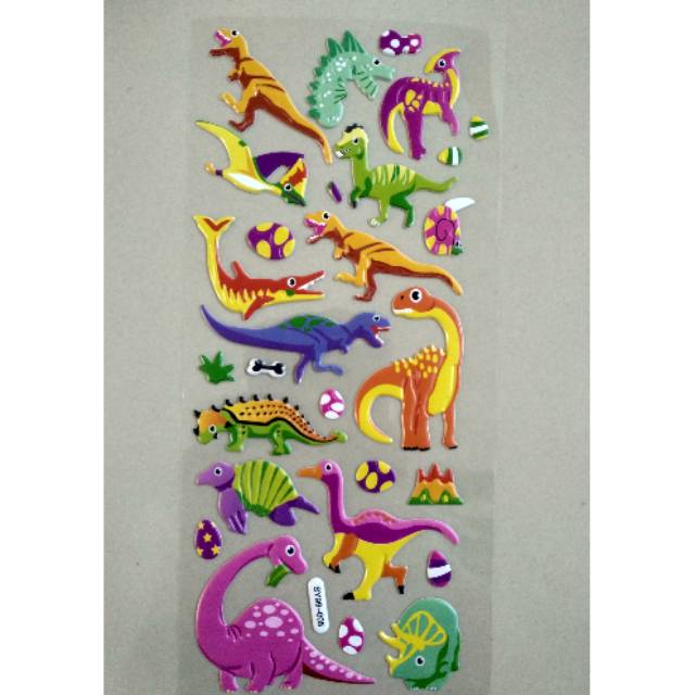 Stiker timbul dinosaurus