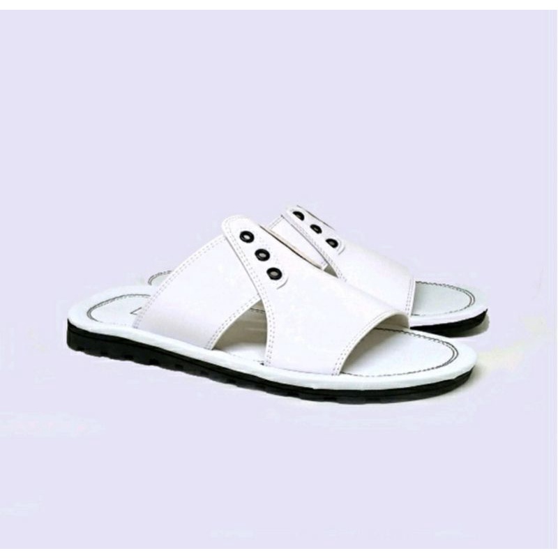 Sandal Jepit Pria Dewasa Murah / Sendal Bapak Kulit Putih White Elegant 38-43 Best seller, 41