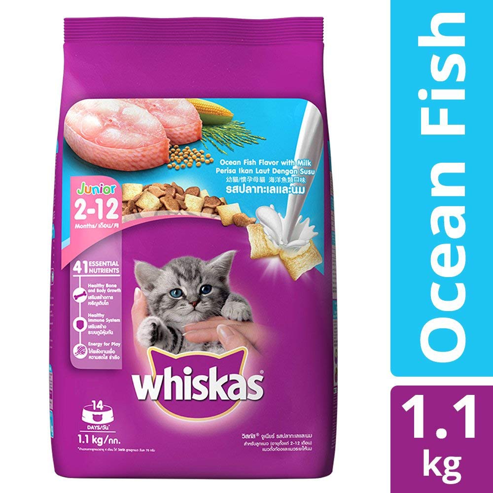 WHISKAS JUNIOR OFISH 1.1KG / WHISKAS JUNIOR OCEAN FISH 1KG / WHISKAS JUNIOR