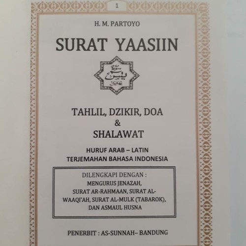 Buku Yasin Dan Tahlil Soft Cover Yasin Murah