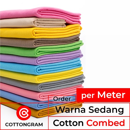 Kain Bahan Kaos Katun Meteran Cotton Combed 24s Dan 30s Warna Sedang Kualitas Ultima Premium Shopee Indonesia