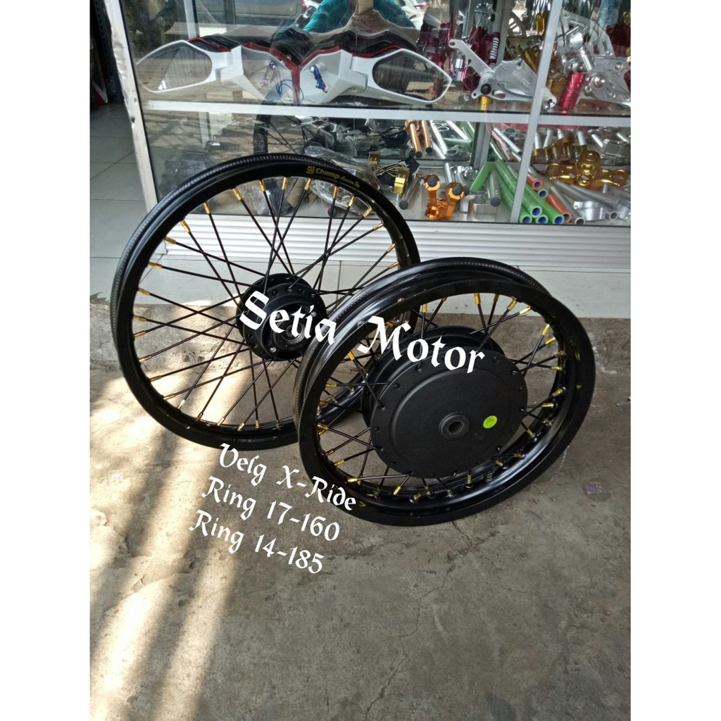 Velg Sepaket Yamaha X Ride Depan Ring 17 Belakang Ring 14 Satu Set