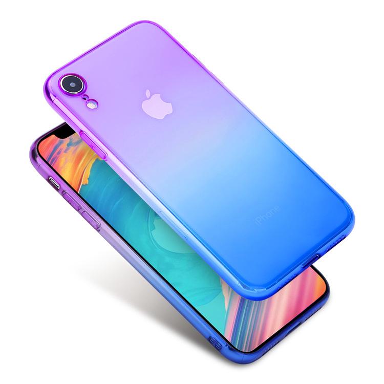 Casing Soft Case 2 Warna  Gradasi untuk iPhone  X XS  Max  XR 