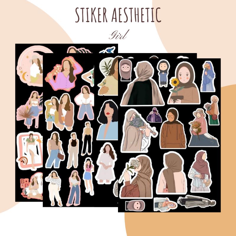 

[BUY 10 FREE 1] STIKER GIRL PACK AESTHETIC ANTI AIR GLOSY PREMIUM 135 GSM