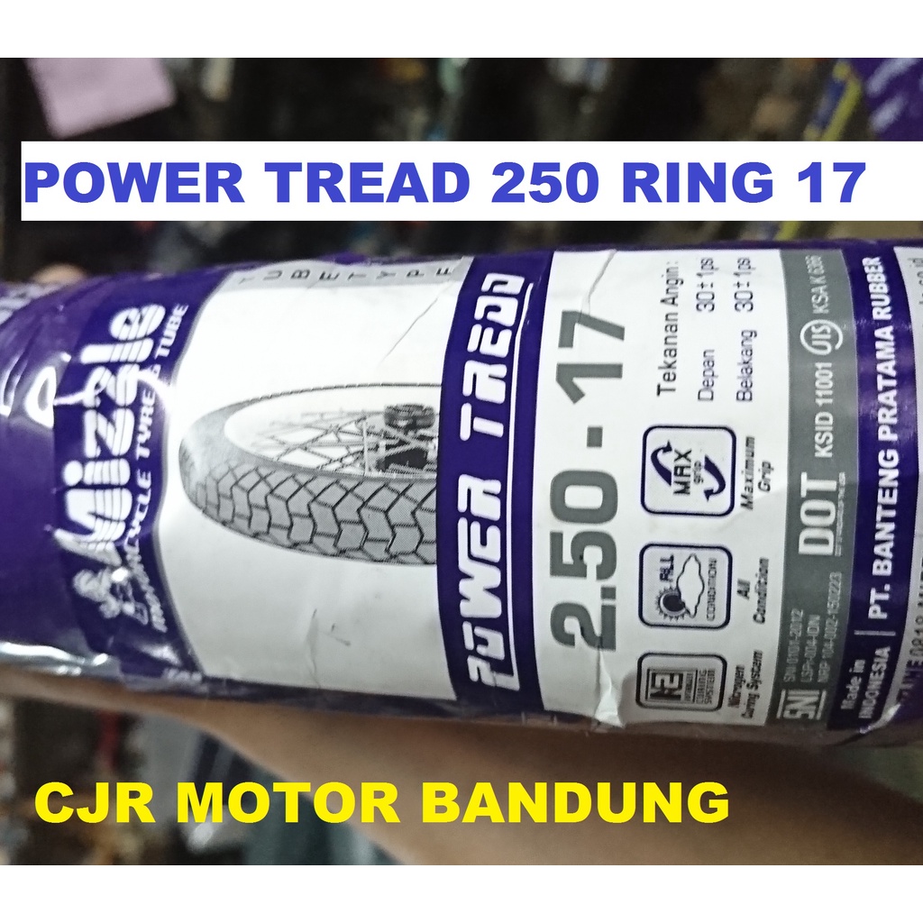 MIZZLE POWER TREAD 250 ring 17 ban tahu motor bebek shogun smash supra vega non tubles